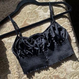 Urban Outfitters- Black Crop Strap Top